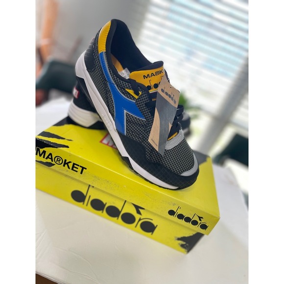 Diadora Wolverine Marvel Black Yellow Blue Sneakers Size 10 M Men's Shoes - Picture 12 of 14